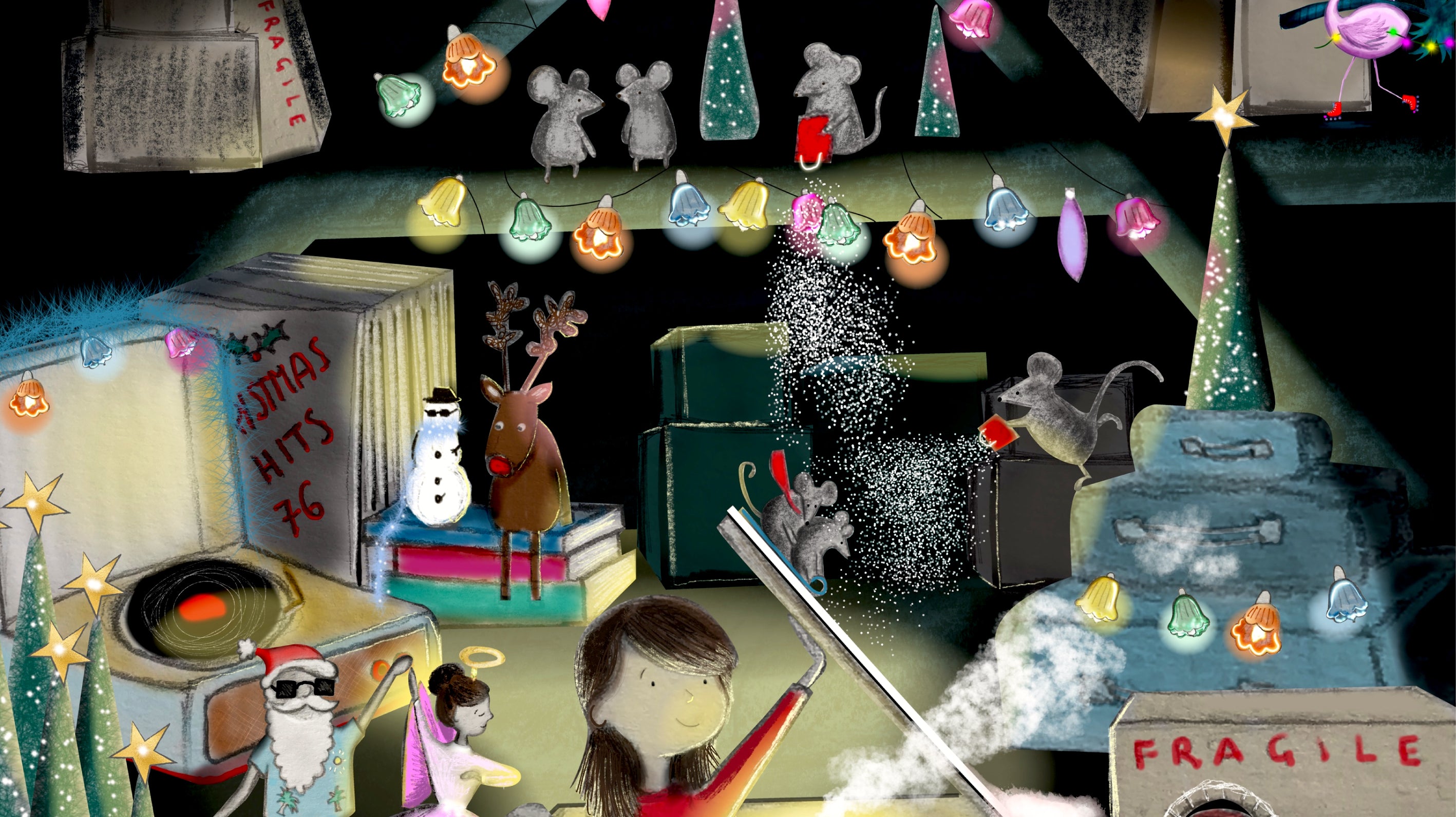 The loft hatch sprung open